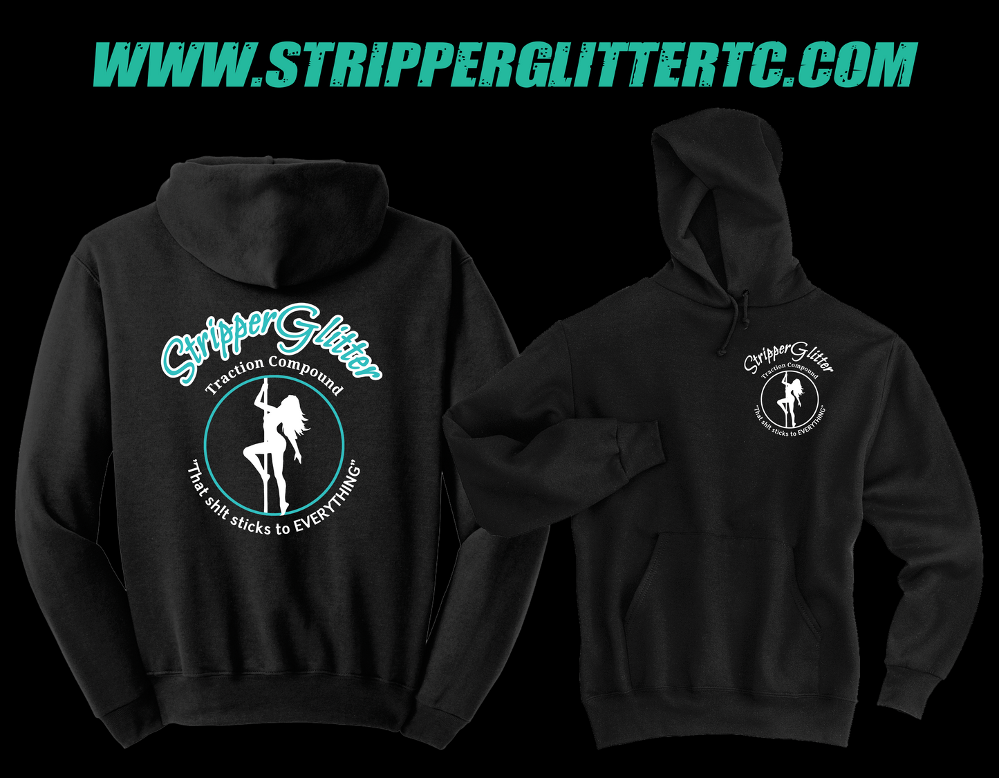 SG Logo Black/Aqua Hoodie